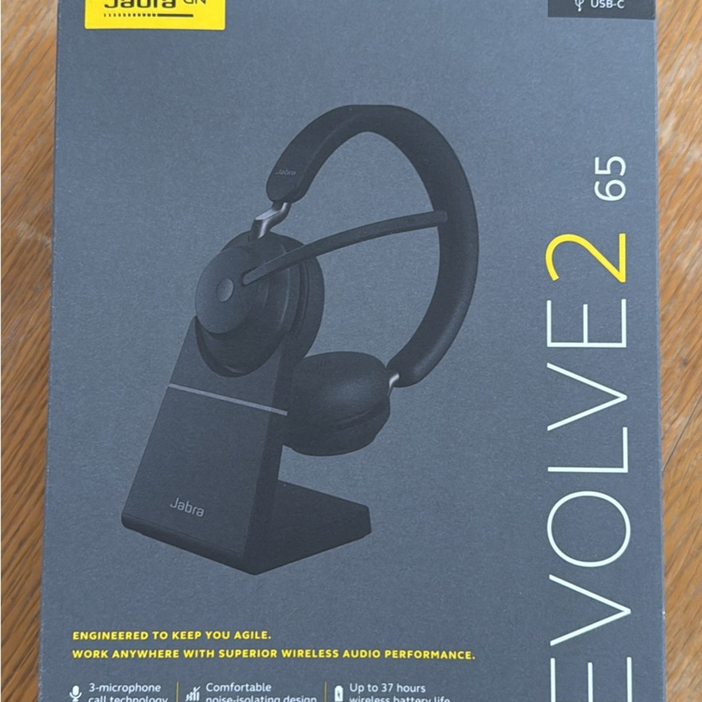 Jabra Evolve2 65 Wireless Headset - Black. NIB